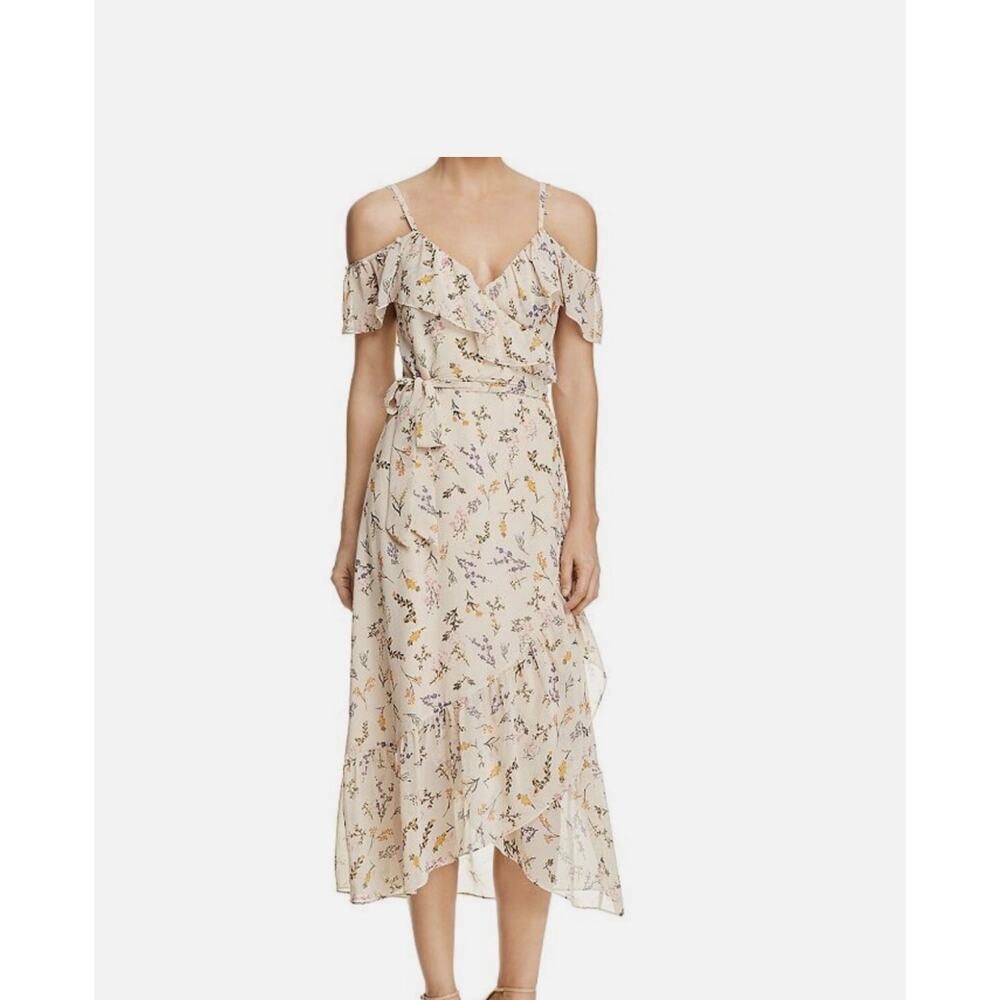 Rebecca Minkoff Jessica Ruffled Floral-Print Midi Wrap Dress Size XXS